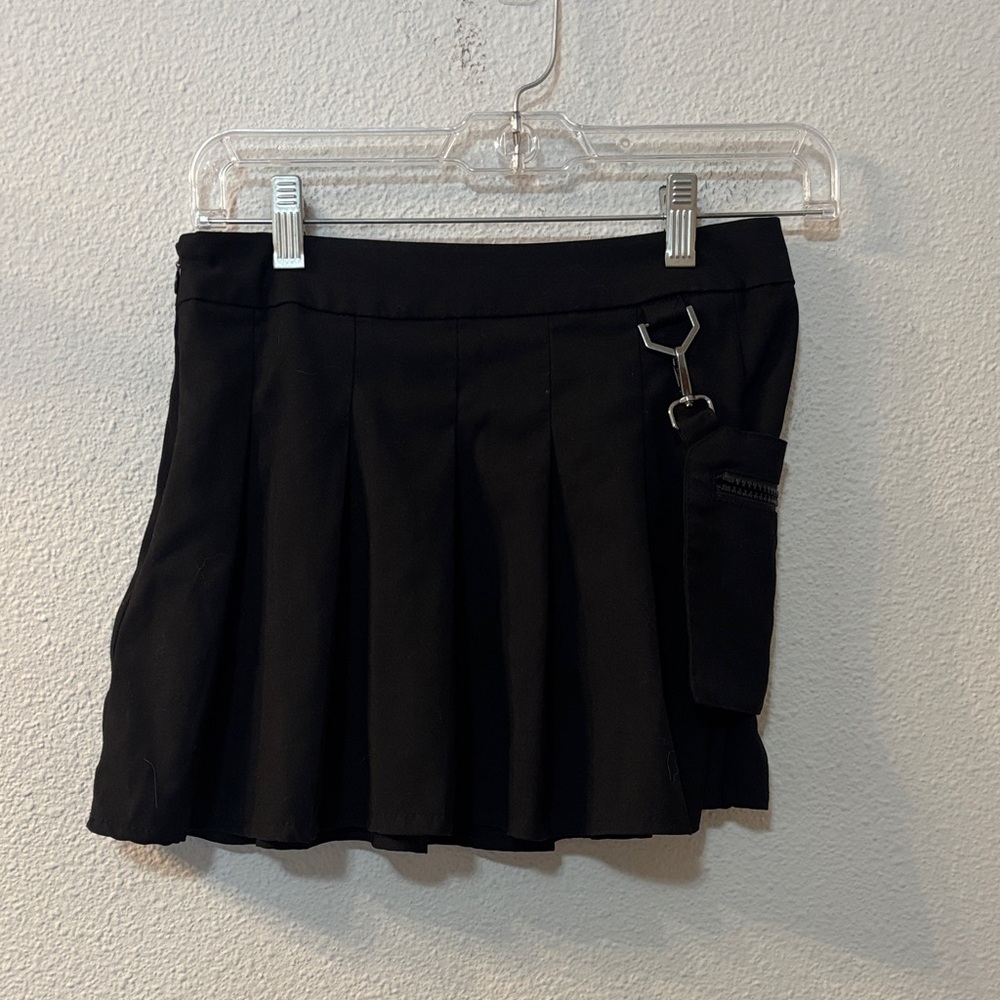 Forever 21 Black Mini Skirt with Keychain Accent